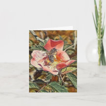 Meilleurs voeux Honey Bee Pastel Carte de voeux Ar