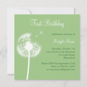 Meilleurs voeux ! Invitation d'anniversaire (verte