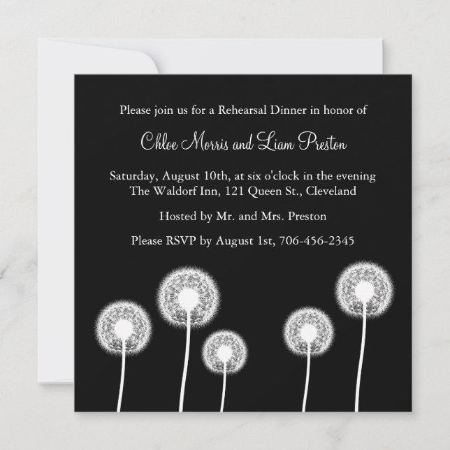 Meilleurs voeux ! Invitation de dîner de répétitio (Devant)