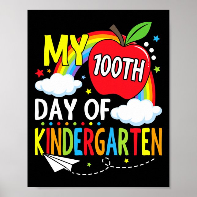Mein 100. Kindergartentag Kinder Kind 1 Poster (Vorne)
