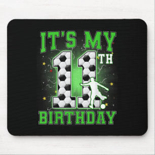 Mein 11. Geburtstag Junge Fußball 11 Jahre altes P Mousepad