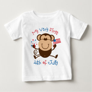 Mein 1. 4. Jungen-Affe-Säuglings-T - Shirt