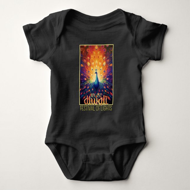 Mein 1. Diwali Festival der Lichter Baby Strampler (Vorderseite)