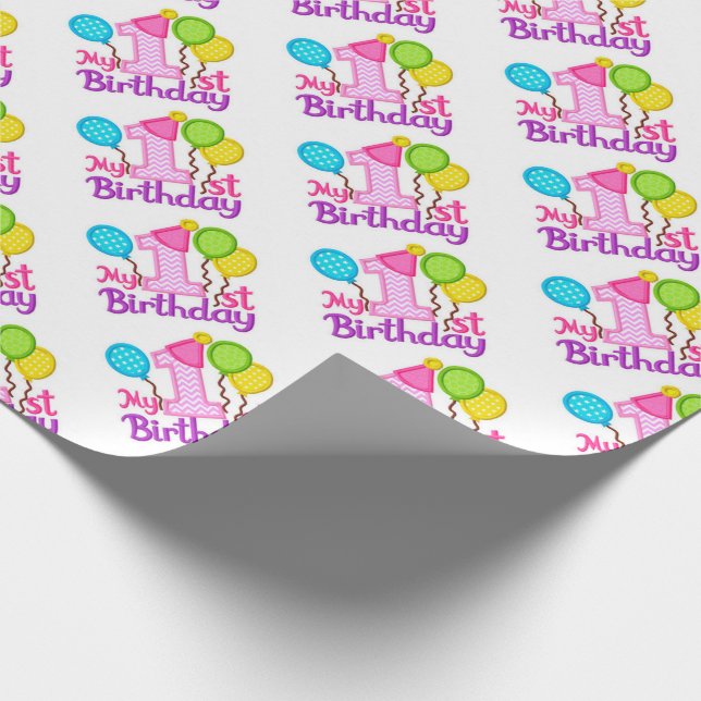 Mein 1. Geburtstag Geschenkpapier (Ecke)