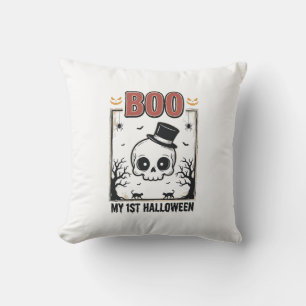 Mein 1. Halloween-Baby-Totenkopf-Vintage-Gravur-Sh Kissen