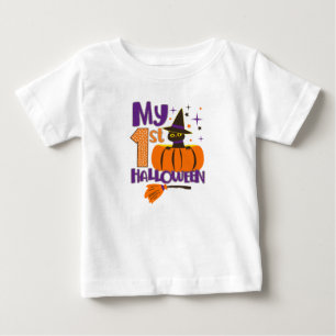 Mein 1. Halloween Pumpkin & Black Cat Baby T-shirt