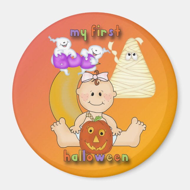 Mein 1. Halloween Round Magnet (Vorne)
