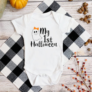 Mein 1. Halloween Süßes Baby-Mädchen-Gespenst Baby Strampler