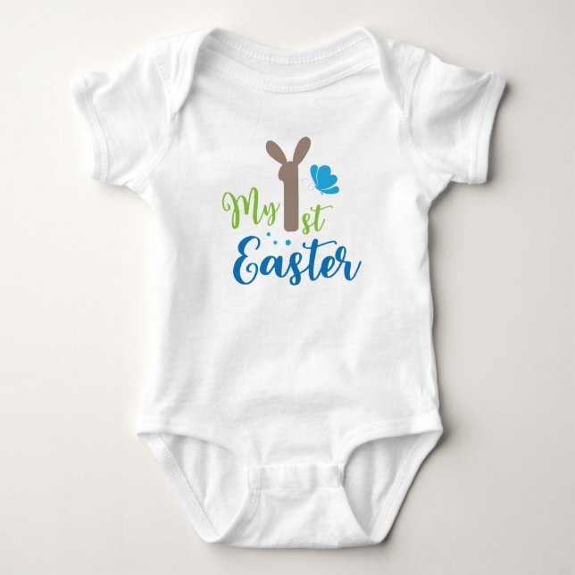 Mein 1. Osterurlaub Moderne Typografie Baby Strampler (Vorderseite)