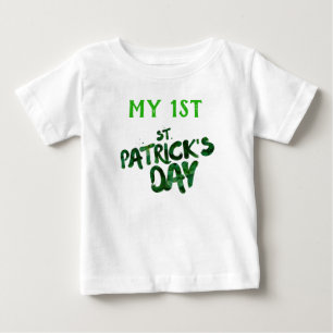 Mein 1. St. Patrick's Day Grüne Typografie Baby T-shirt