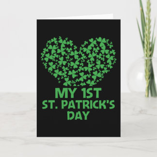 Mein 1. St. Patrick's Day Heart Kleeblatt Karte