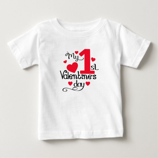 Mein 1. Valentinstag Baby T-shirt (Vorderseite)