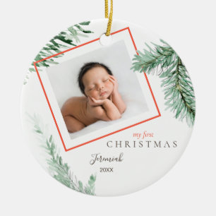  Mein 1. Weihnachten Kinderfoto  Keramik Ornament