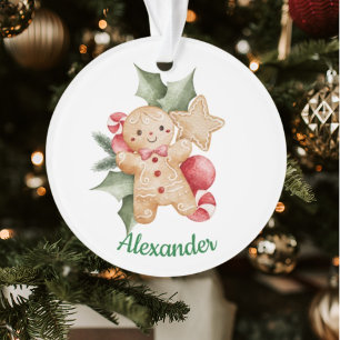Mein 1. Weihnachten Wasserfarbe Lebkuchen Foto Ornament