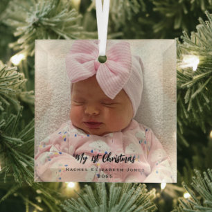 Mein 1. Weihnachtskind Foto Ornament Aus Glas