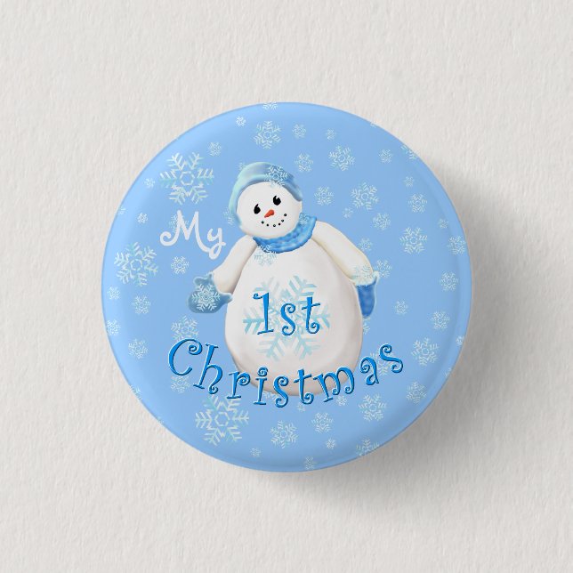 Mein 1. WeihnachtsSchneemann Button (Vorderseite)