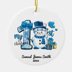 Mein 1. Weihnachtsschneemann - Custom Keramik Ornament