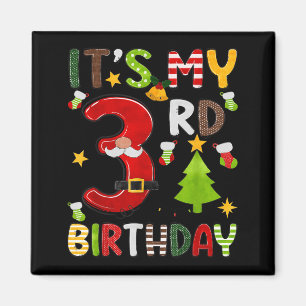 Mein 3. Geburtstag Jungen 3 Jahre alt Kinder Weihn Magnet