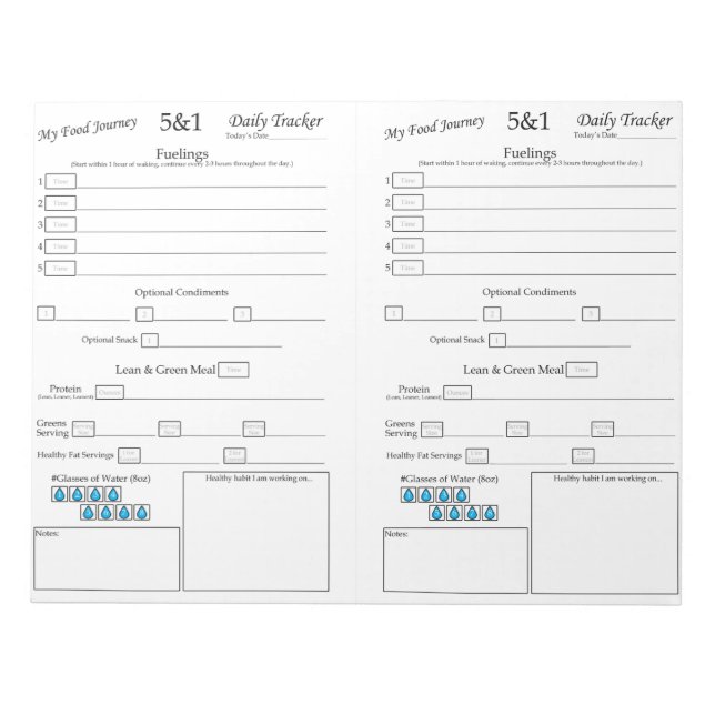 Mein 5 - 1 Nahrungssucher Notizblock (Vorderseite)