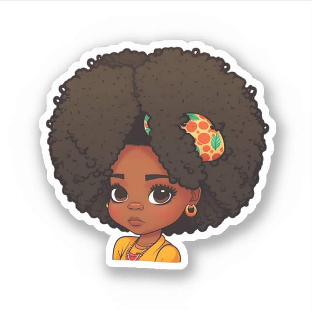 Mein Afro - Natürliches Haar - Afrozentrisches Ges Aufkleber (Vorderseite)