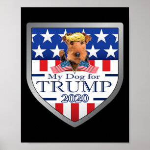 Mein Airedale Terrier für Trump  Poster