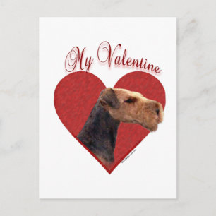 Mein Airedale Terrier Valentine Feiertagspostkarte