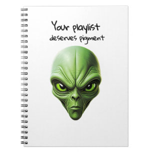 "Mein Alien und meine Playlist" Musik-Vibes-Design Notizblock