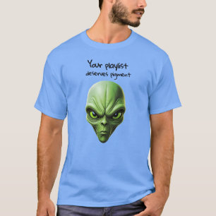 "Mein Alien und meine Playlist" Musik-Vibes-Design T-Shirt