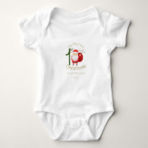 Mein allererstes Weihnachtsfest Weihnachten 1. Wei Baby Strampler