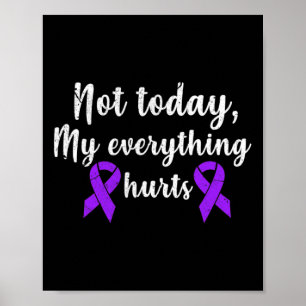 Mein alles tut Fibro Chronic Pain Grunge weh Poster