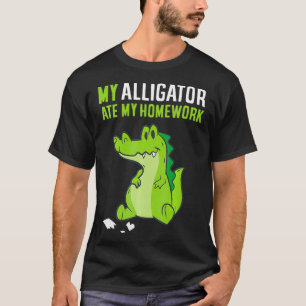 Mein Alligator hat meine Hausaufgaben Funny School T-Shirt