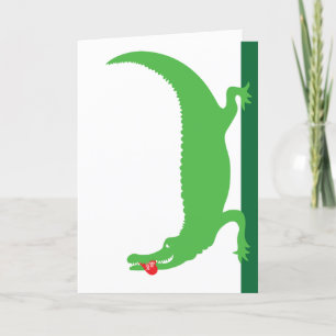 Mein Alligator Valentine Karte