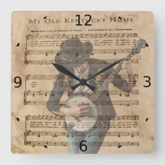 MEIN ALTES KENTUCKY-ZUHAUSE QUADRATISCHE WANDUHR
