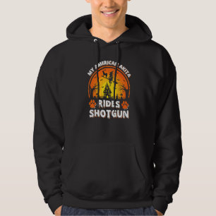 Mein amerikanischer Akita-Hund fährt auf Schrotfli Hoodie