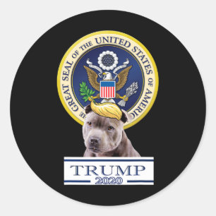 Mein Amerikanischer Staffordshire Terrier für Trum Runder Aufkleber