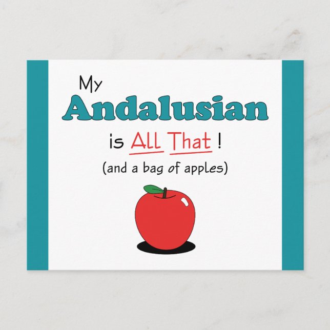 Mein Andalusier ist All That! Funny Horse Postkarte (Vorderseite)