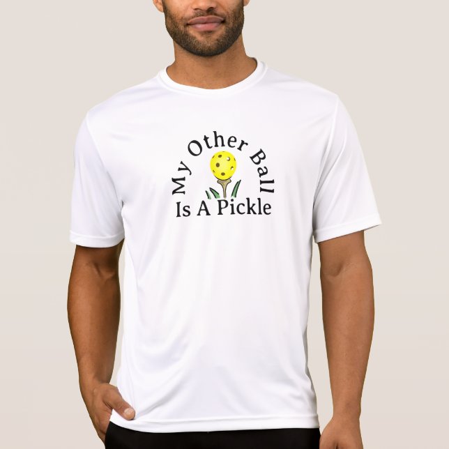 Mein anderer Ball ist ein Pickle-Gelb-Golf-Pickleb T-Shirt (Vorderseite)