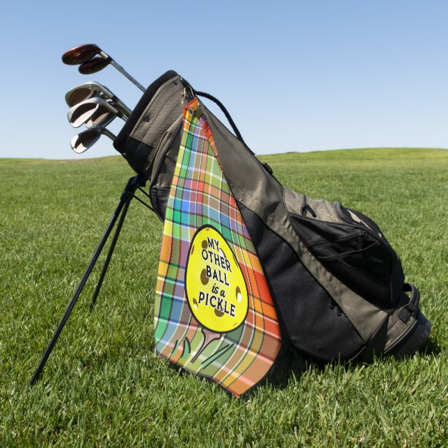 Mein anderer Ball ist ein Pickle-Golfer-Pickleball Golfhandtuch (Gras)