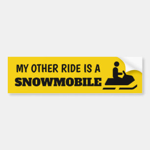Mein anderer Flug ist ein Snowmobile Aufkleber Autoaufkleber