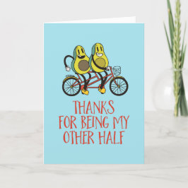 Mein anderer halber Avocado Pun Funny Valentine's  Feiertagskarte