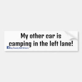 Mein Anderes Auto ist Camping in der Links Straße Autoaufkleber
