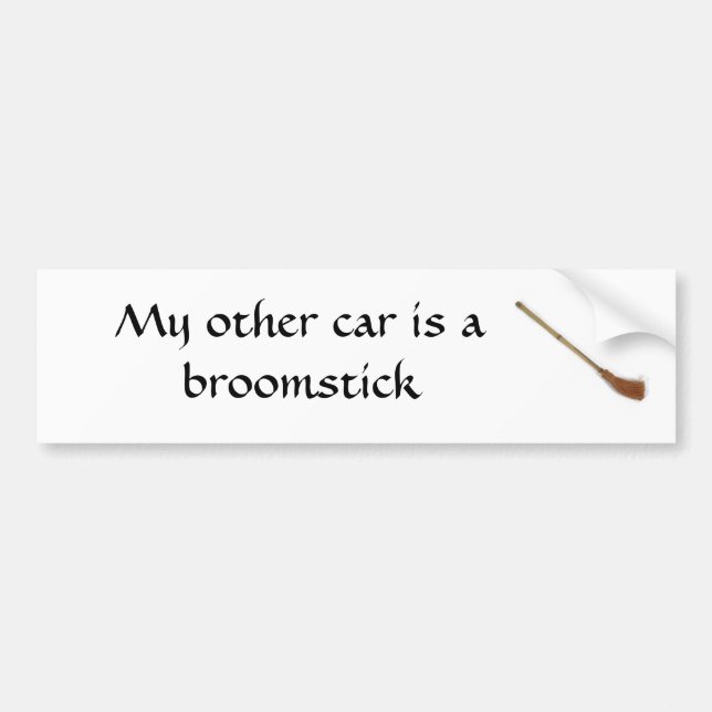 Mein anderes Auto ist ein Broomstick Autoaufkleber (Vorne)