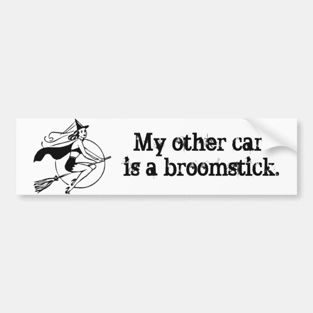 "Mein anderes Auto ist ein Broomstick-" Autoaufkleber (Vorne)
