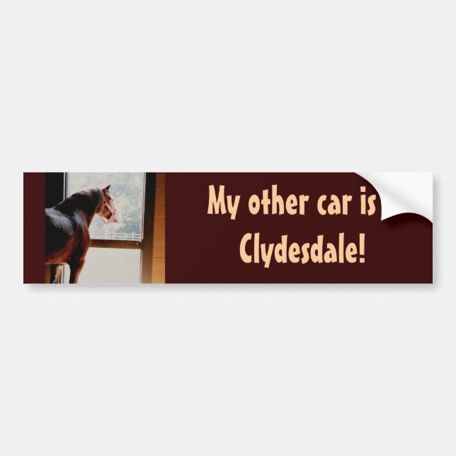 Mein anderes Auto ist ein Clydesdale! Autoaufkleber (Vorne)