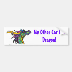 Mein anderes Auto ist ein Drache Autoaufkleber