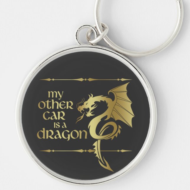 Mein Anderes Auto ist ein Drache mittelalterliche  Schlüsselanhänger (Vorne)
