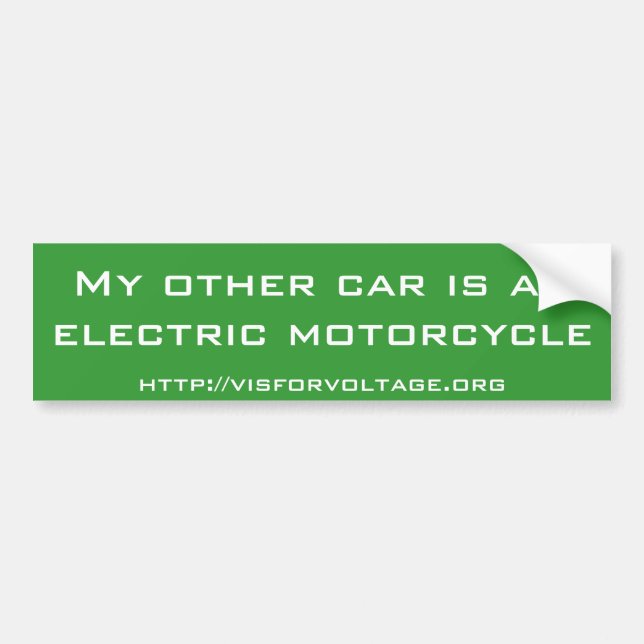 Mein anderes Auto ist ein elektrisches Motorrad Autoaufkleber (Vorne)