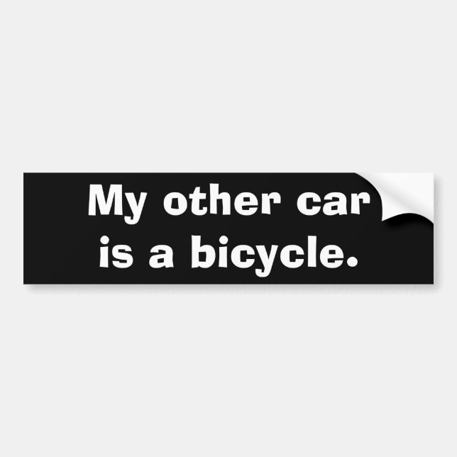 Mein anderes Auto ist ein Fahrrad Autoaufkleber (Vorne)