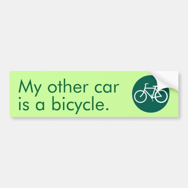 Mein anderes Auto ist ein Fahrrad Autoaufkleber (Vorne)