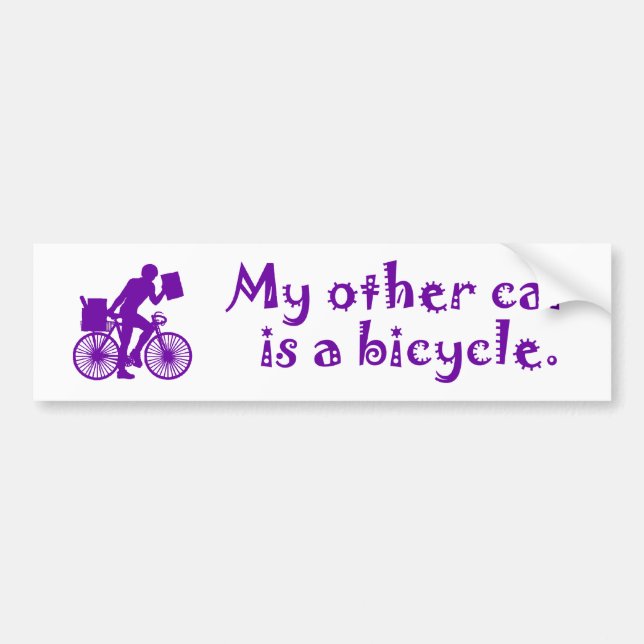 Mein anderes Auto ist ein Fahrrad Autoaufkleber (Vorne)